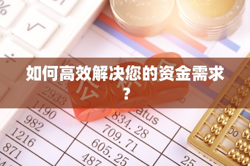 大余如何高效解决您的资金需求？