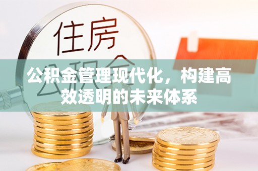 大余公积金管理现代化，构建高效透明的未来体系