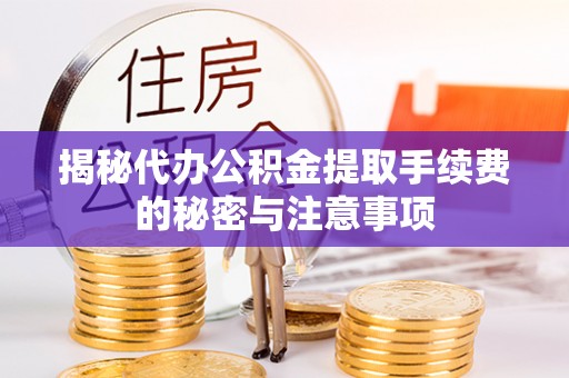 大余揭秘代办公积金提取手续费的秘密与注意事项